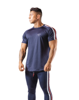 Slim Fit 2 Line T-Shirt 2 - Navy