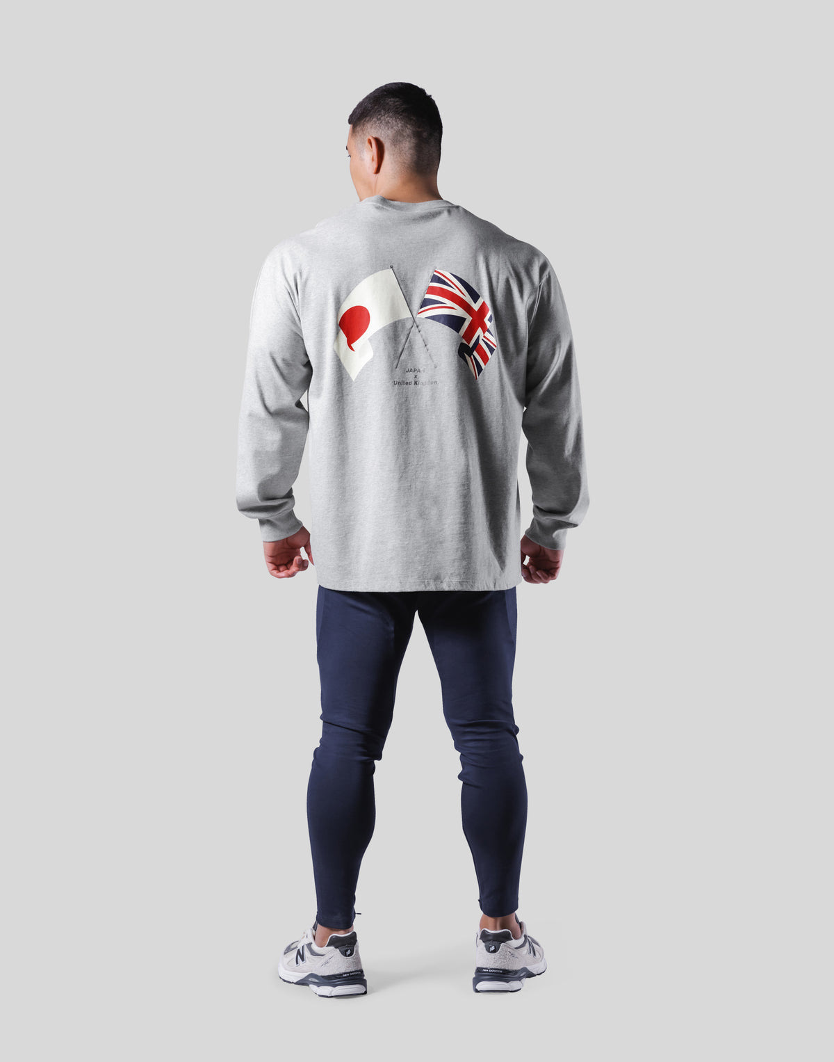 New Flag Oversize Long T-Shirt - Grey