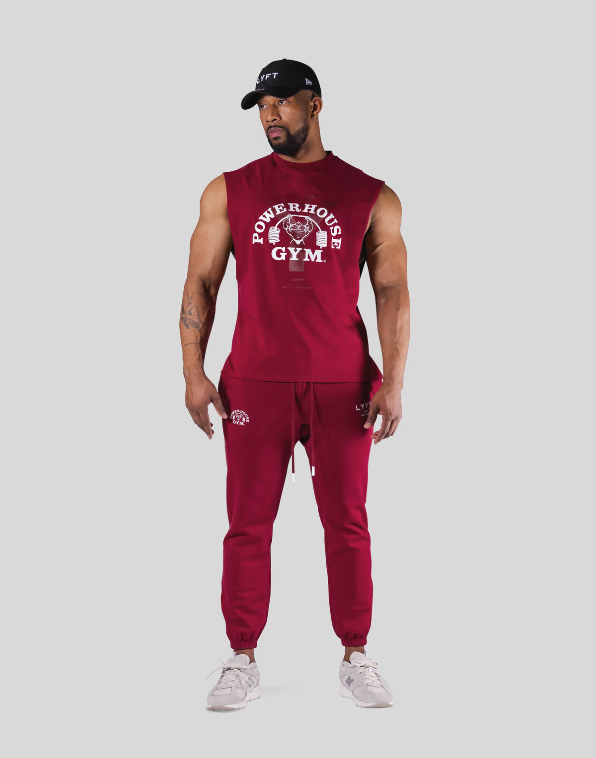 LÝFT × Power House Gym No Sleeve- Red