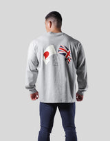 New Flag Oversize Long T-Shirt - Grey