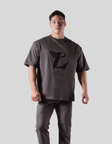 Wing L Logo Big T-Shirt - D.Grey