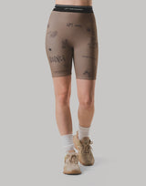 LÝFT Graffiti Short Leggings - Beige