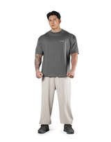 Back Message Big T-Shirt - D.Grey