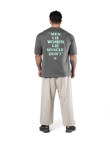 Back Message Big T-Shirt - D.Grey