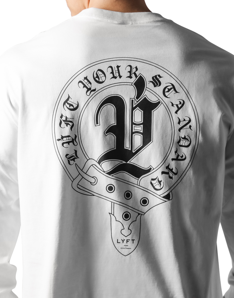 Old English Long T-Shirt - White