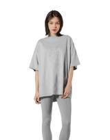 Patching Logo Oversize T-Shirt - Grey