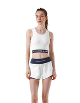 Border Rib Woven Tanktop - White