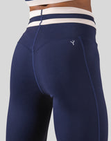 Stripe High Rise Leggings - Navy