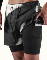 2Way Stretch Layered Shorts - Marble