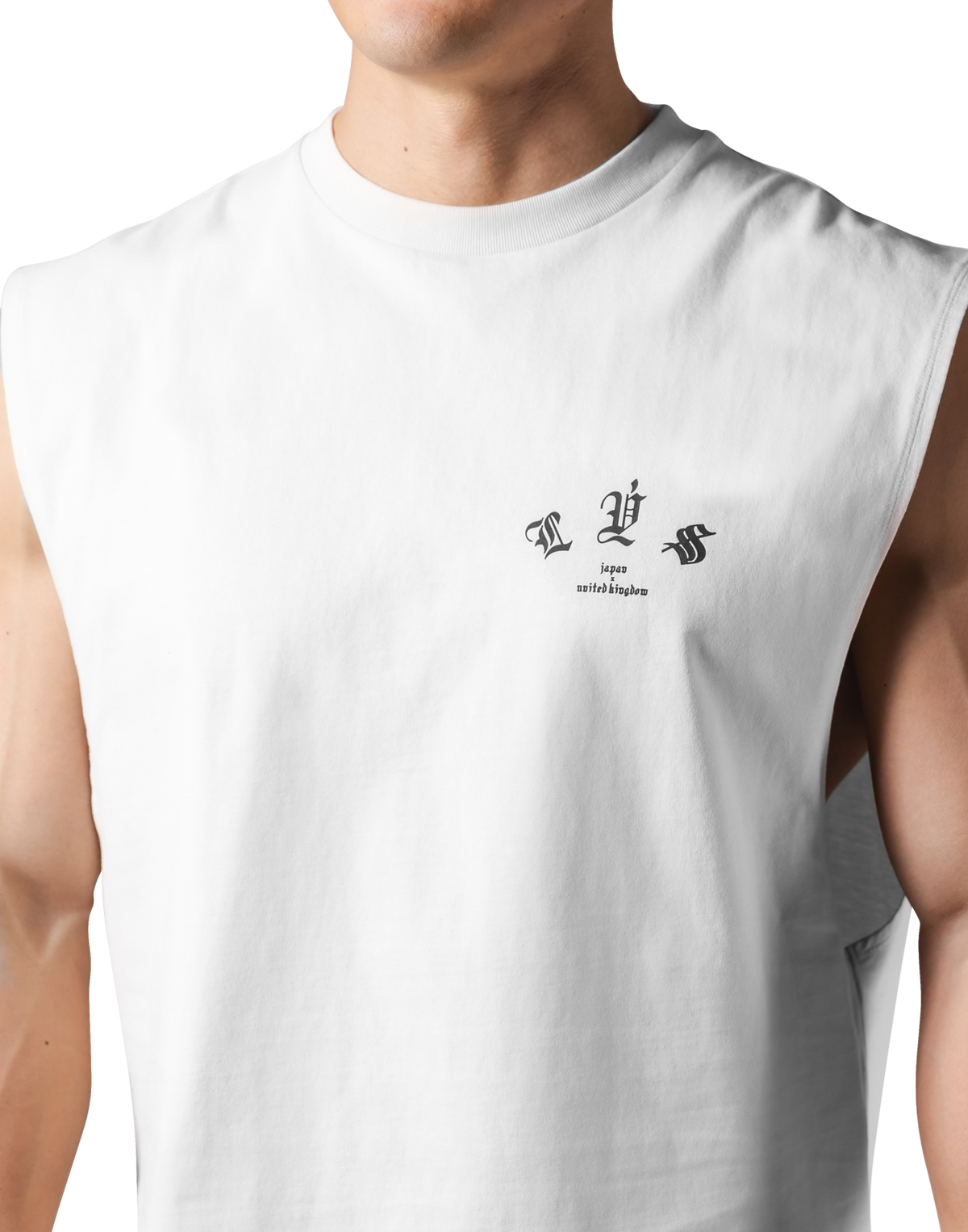 Old English No Sleeve - White