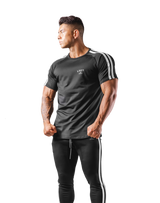 Slim Fit 2 Line T-Shirt 2 - Black