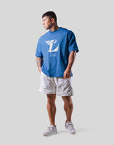 Wing L Logo Big T-Shirt - Blue