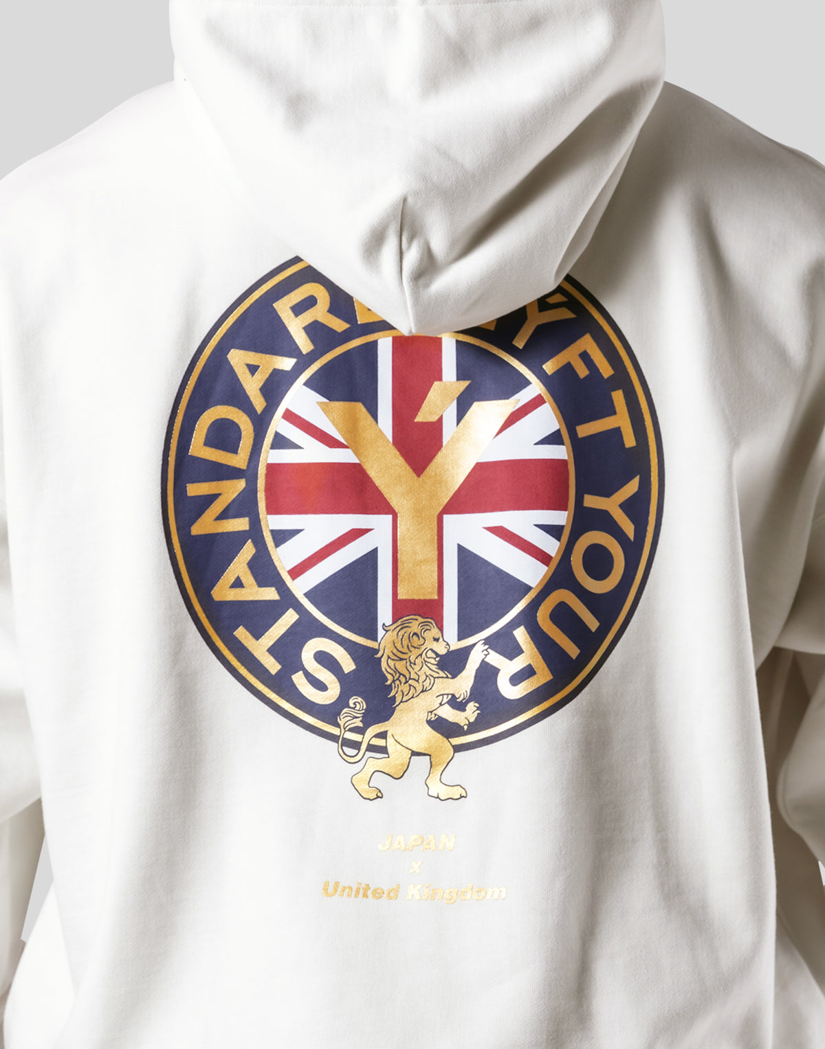 Back Emblem Oversize Sweat Hoodie - Ivory