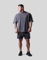 Back Y Plate Logo Big T-Shirt - D.Grey