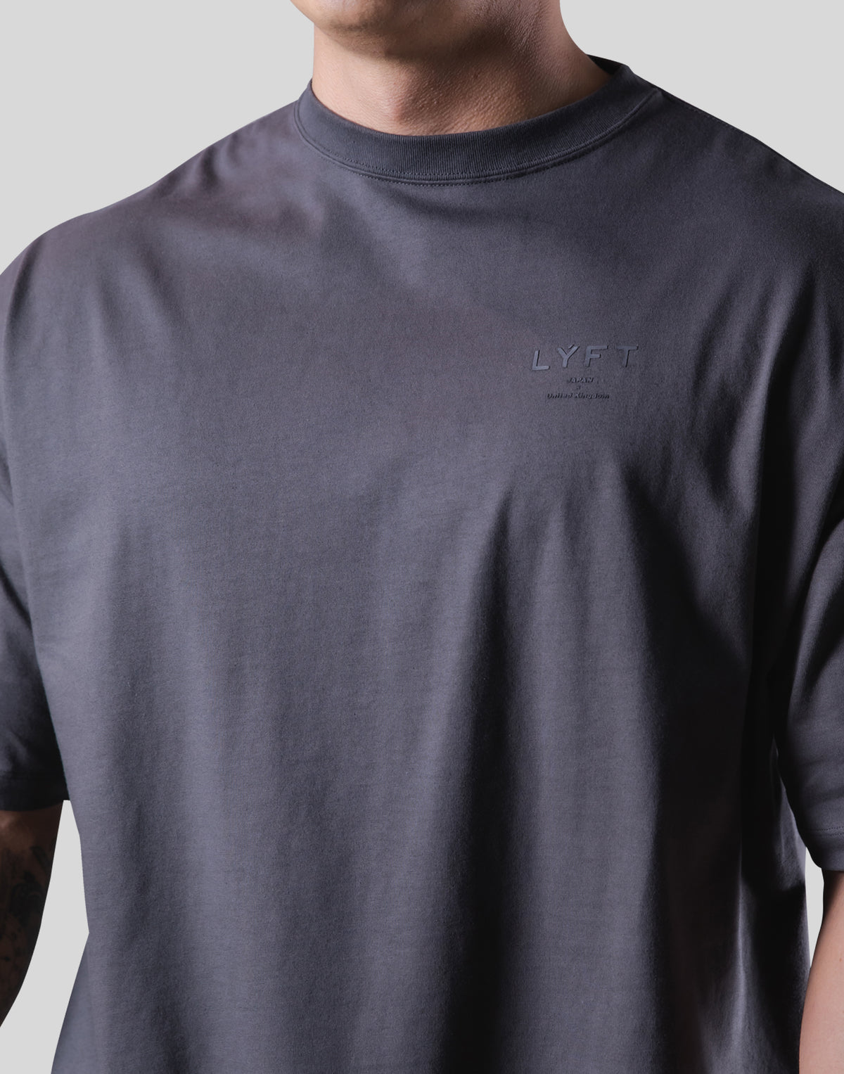 Back Y Plate Logo Big T-Shirt - D.Grey