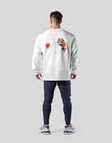 New Flag Oversize Long T-Shirt - White