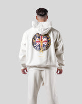 Back Emblem Oversize Sweat Hoodie - Ivory