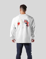 New Flag Oversize Long T-Shirt - White