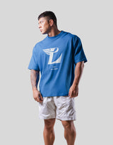 Wing L Logo Big T-Shirt - Blue