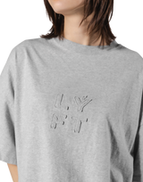Patching Logo Oversize T-Shirt - Grey