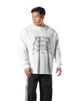 Metal Logo Big Long T-Shirt - White