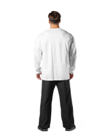 Metal Logo Big Long T-Shirt - White