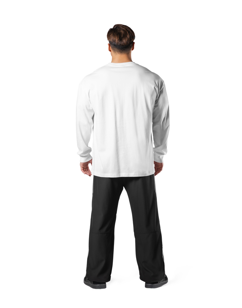 Metal Logo Big Long T-Shirt - White