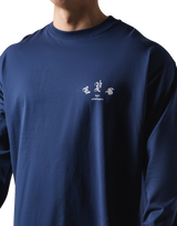 Old English Long T-Shirt - Navy