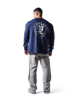 Old English Long T-Shirt - Navy