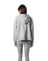 Patching Logo Zip-Up Stretch Hoodie - Grey