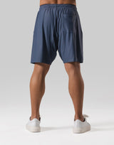 Script Logo Mesh Shorts - Grey