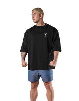 Bird Graphic Extra Big T-Shirt - Black