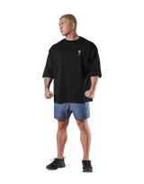 Bird Graphic Extra Big T-Shirt - Black