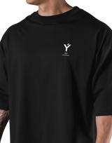 Bird Graphic Extra Big T-Shirt - Black