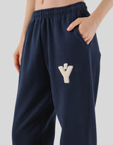 Pile Wappen Sweat Pants - Navy