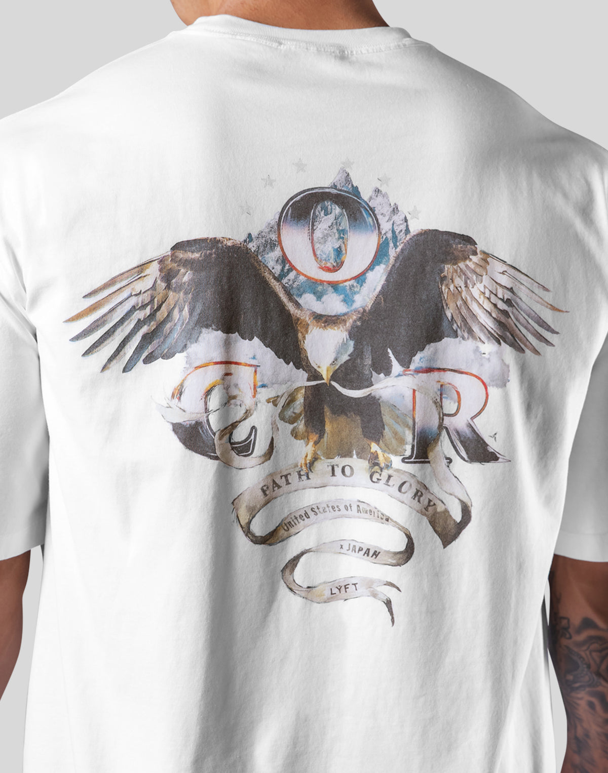 LÝFT × COR Limited Graphic Big T-Shirt - White
