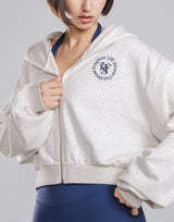 Sorona® Dolman Cropped Sweat Hoodie - Grey