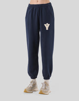 Pile Wappen Sweat Pants - Navy
