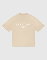 LÝFT CLUB Logo Big T-Shirt - Ivory