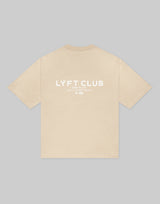 LÝFT CLUB Logo Big T-Shirt - Ivory