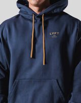 Back Emblem Oversize Sweat Hoodie - Navy