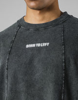 Vintage Original Pattern Extra Big T-Shirt - Black