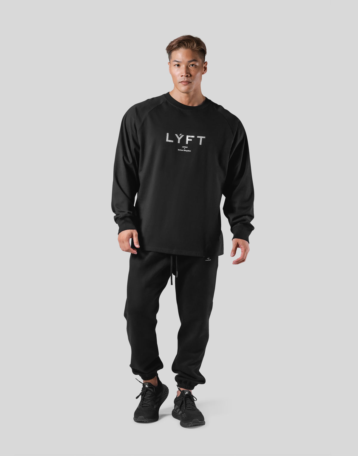 New Flag Oversize Long T-Shirt - Black