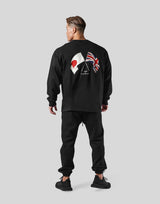 New Flag Oversize Long T-Shirt - Black