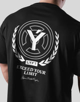 Back Y Plate Logo Big T-Shirt - Black