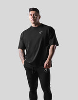 Back Y Plate Logo Big T-Shirt - Black