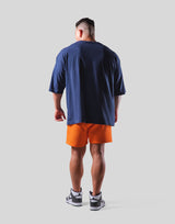 Metal logo Extra Big T-Shirt - Navy