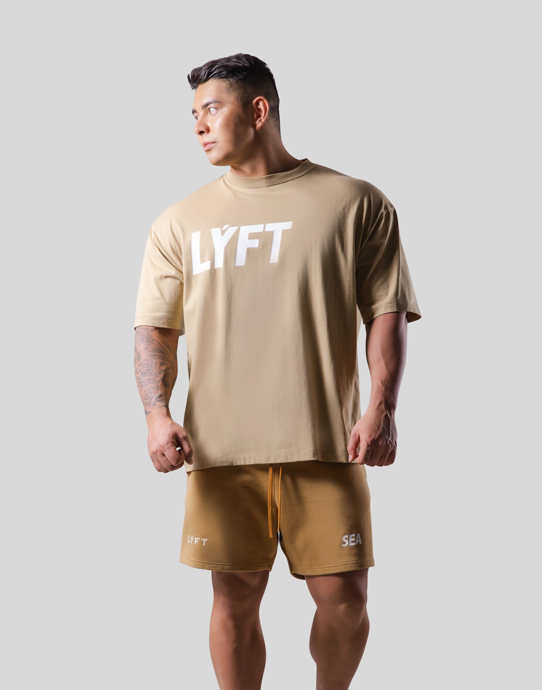 LÝFT × WIND AND SEA Big T-Shirt - Beige