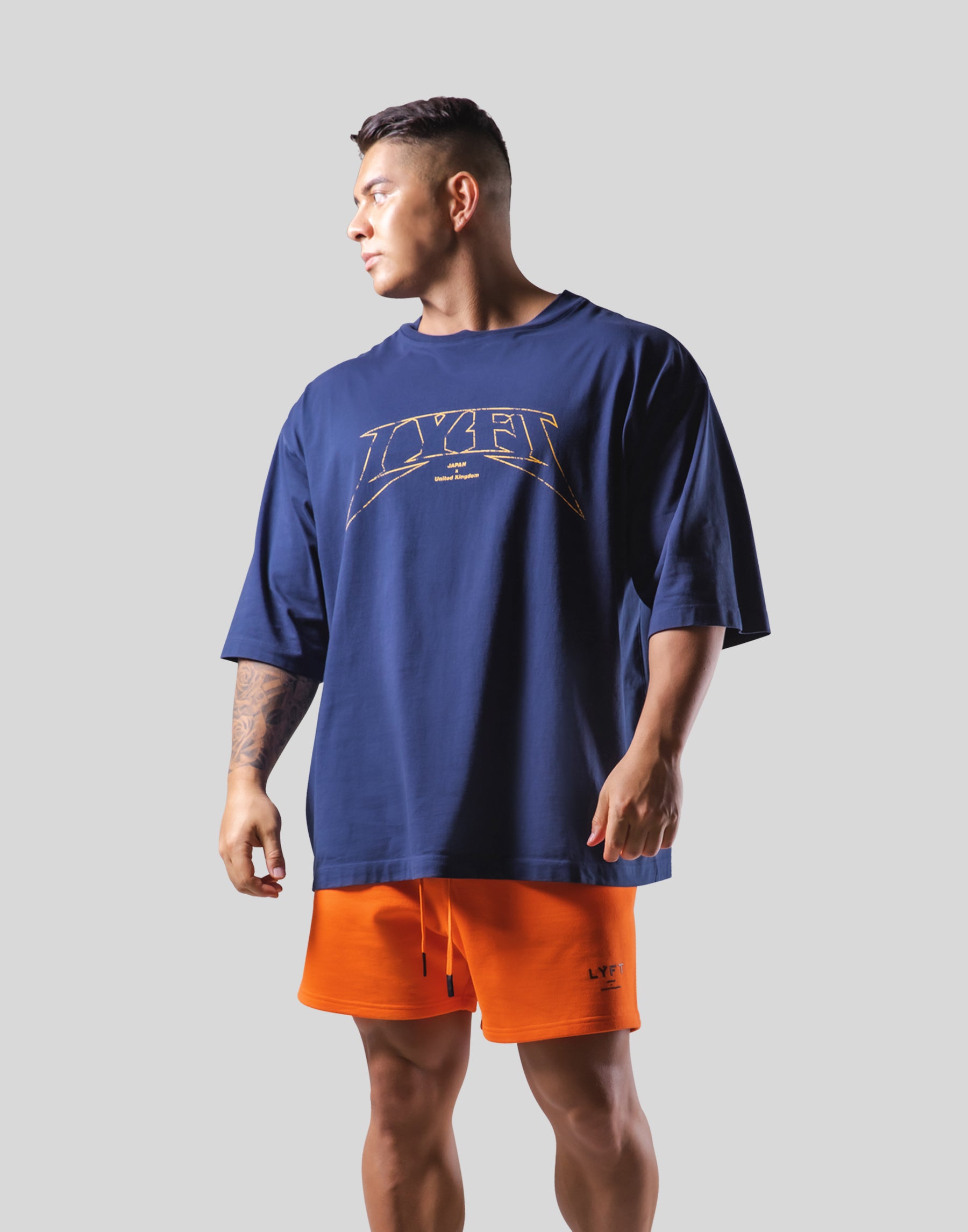 Metal logo Extra Big T-Shirt - Navy – LÝFT