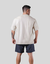 Wing L Logo Big T-Shirt - Beige
